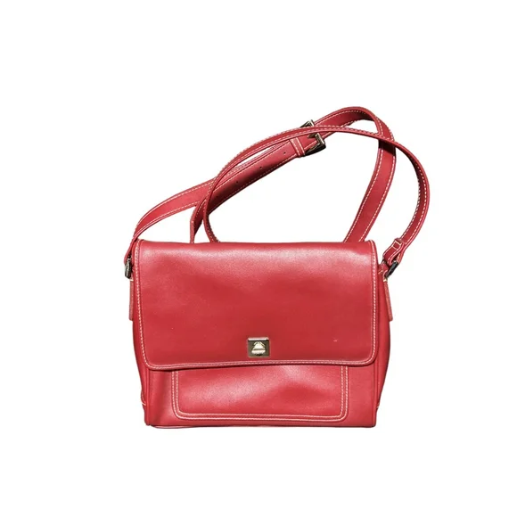 Liz Claiborne Red Leather Crossbody Bag Women's - Picture 2 of 8